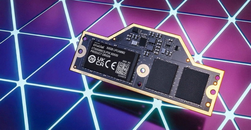 Crucial выпустила самую быструю память LPCAMM2 LPDDR5X для ноутбуков &mdash; 8533 МТ/с