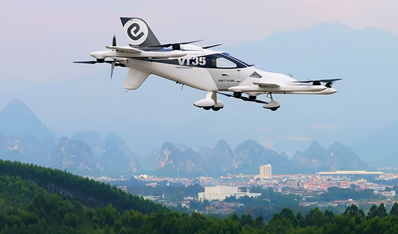 EHang представила &laquo;летающую маршрутку&raquo; VT35 на электротяге &mdash; два пассажира и 200 км за час
