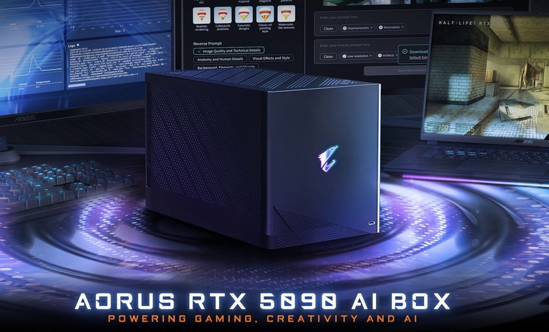 Gigabyte выпустила внешнюю RTX 5090 за $2999 — в играх она на 18–27 % медленнее настольной