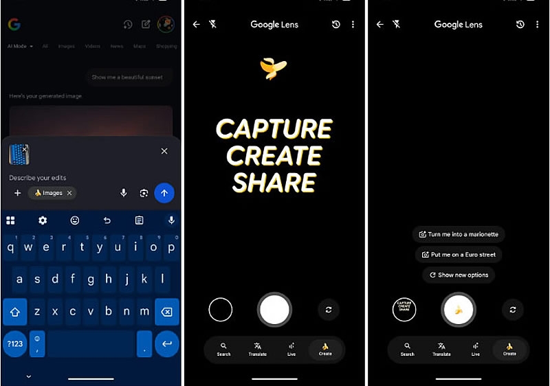 Google запустила Nano Banana в AI Mode и &laquo;Google Объектив&raquo;