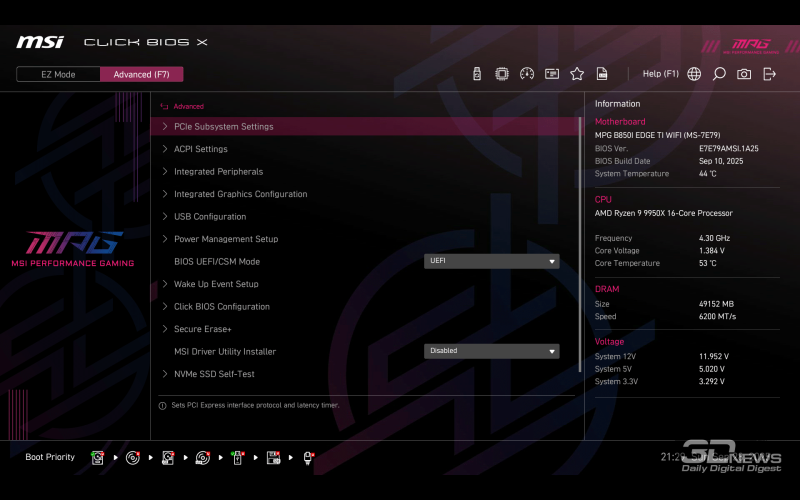 Обзор материнской платы MSI MPG B850I Edge Ti WiFi: не называй меня малышкой