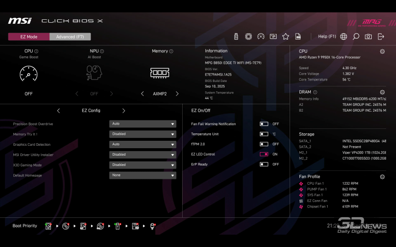 Обзор материнской платы MSI MPG B850I Edge Ti WiFi: не называй меня малышкой
