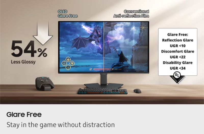 Samsung выпустила недорогой 27-дюймовый геймерский монитор Odyssey OLED G50SF c QD-OLED, 1440p и 180 Гц
