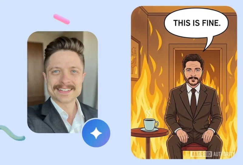 This is fine: &laquo;Google Фото&raquo; научится превращать фото пользователя в мемы