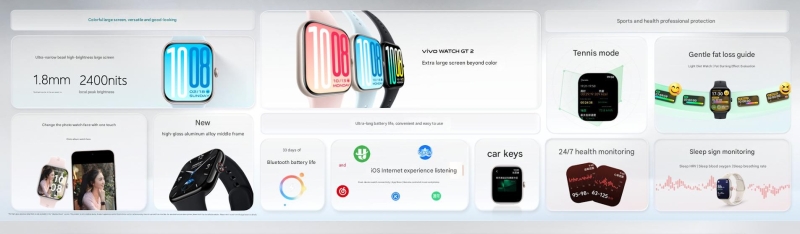 Vivo представила смарт-часы Watch GT 2 с автономностью до 33 дней, большим экраном и eSIM