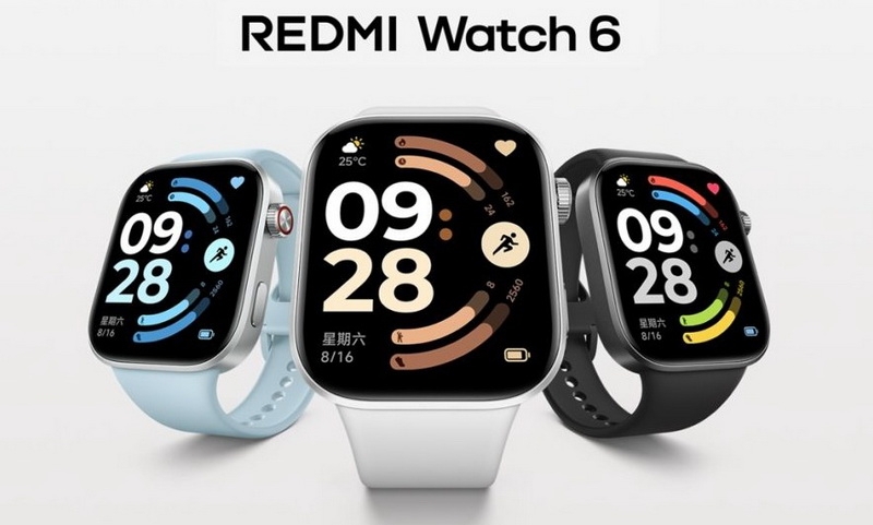 Xiaomi представила смарт-часы Redmi Watch 6 c большим экраном и автономностью до 24 дней за $84