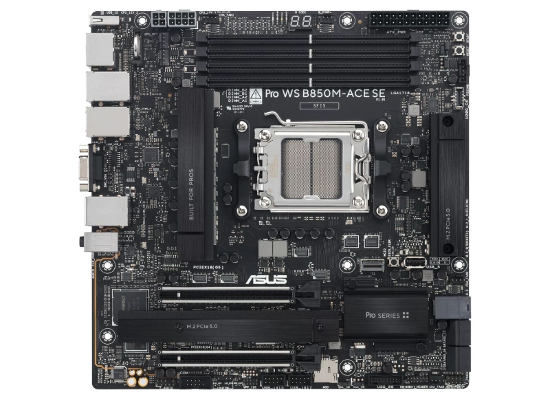 Asus выпустила компактную плату Pro WS B850M-ACE SE для рабочих станций на Ryzen 9000 и Epyc 4005