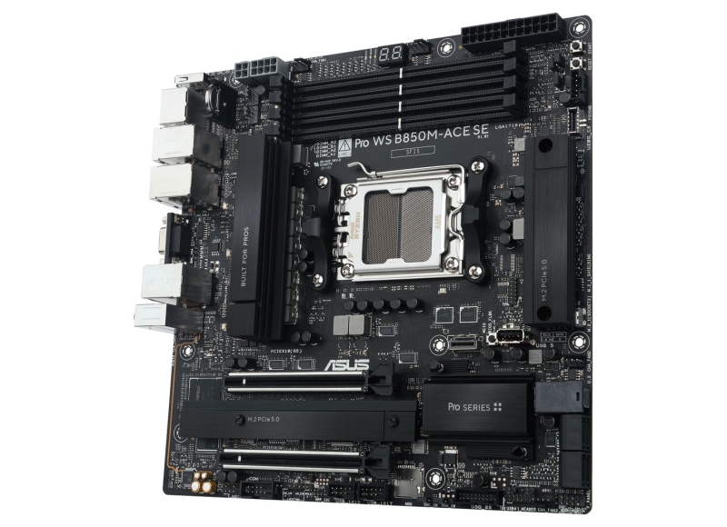 Asus выпустила компактную плату Pro WS B850M-ACE SE для рабочих станций на Ryzen 9000 и Epyc 4005