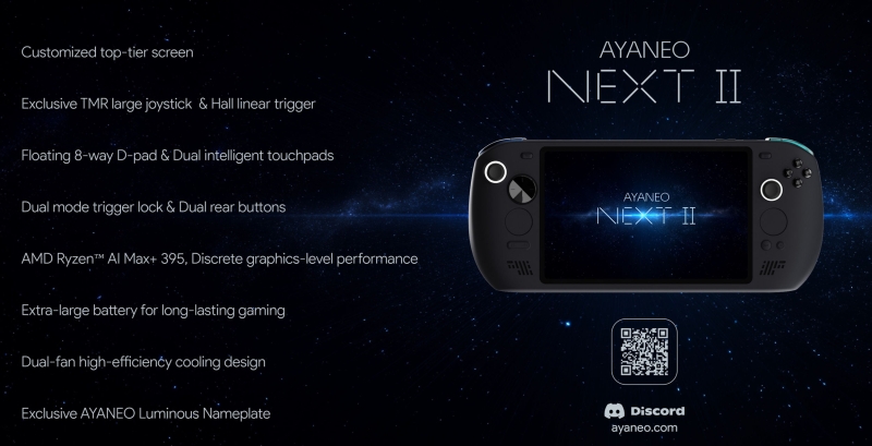 AyaNeo перепредставила портативную консоль Next II на чипе Ryzen AI Max+ 395 &mdash; теперь она похожа на Steam Deck