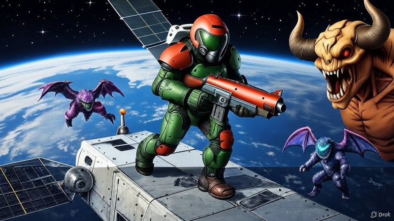 Doom впервые запустили в космосе, но под рукой не оказалось телескопа для наблюдения за игровым процессом