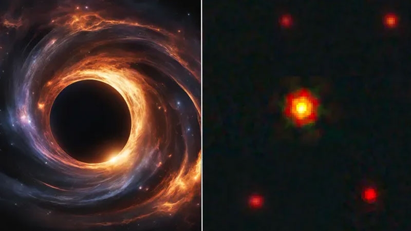 «Джеймс Уэбб» снова обнаружил в космосе «большую красную точку» — неизвестный прежде тип чёрных дыр