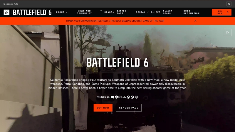 EA объявила о победе над Call of Duty &mdash; компания назвала Battlefield 6 &laquo;самым продаваемым шутером&raquo; 2025 года