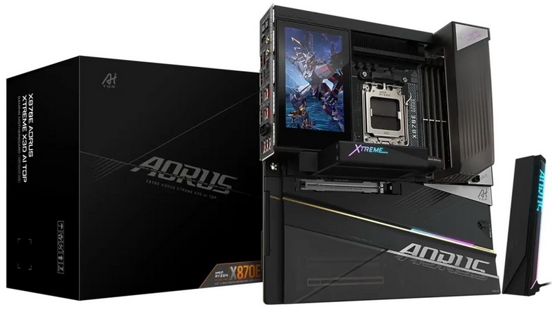 Gigabyte представила флагманскую плату X870E Aorus Xtreme X3D AI Top с комплектным штопором