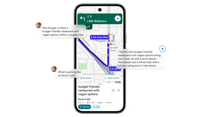 Google начала внедрять Gemini в &laquo;Google Карты&raquo; для всех режимов навигации