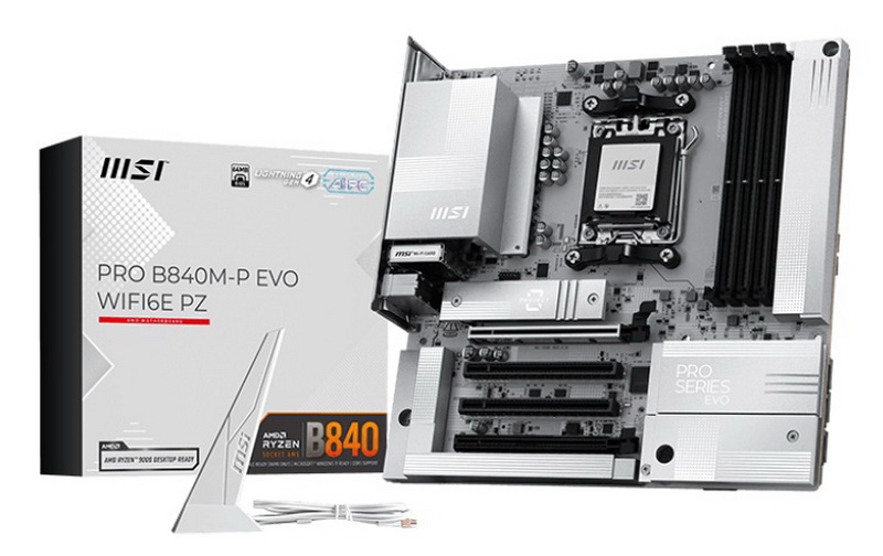 MSI представила плату PRO B840M-P EVO WIFI6E PZ начального уровня с разъёмами питания на обратной стороне