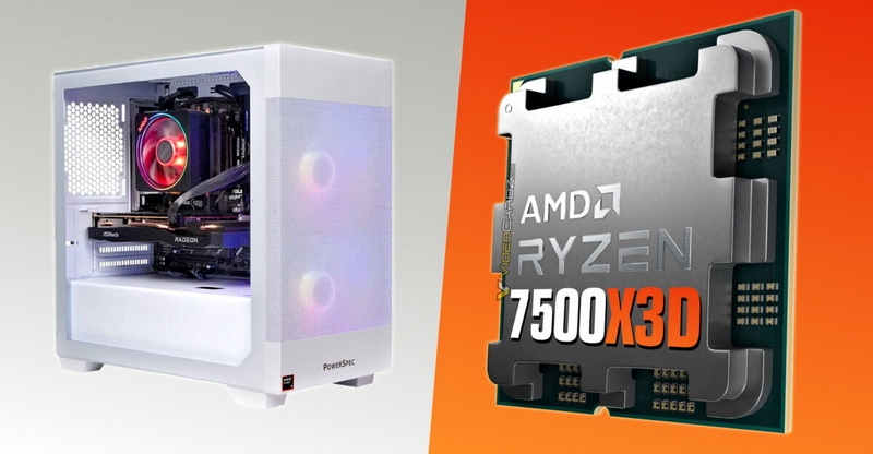 Неанонсированный Ryzen 5 7500X3D появился в продаже в составе готового игрового ПК