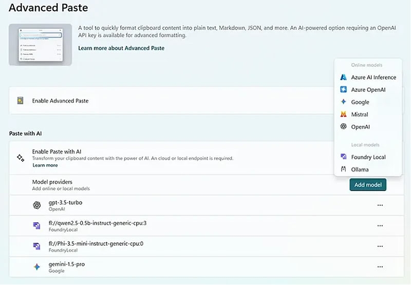 Обработка текста ИИ-моделями в Windows 11 заработала локально, вне облака