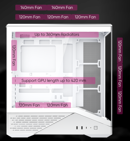 Обзор и тестирование стильного корпуса 1stplayer GM7: сталь, пластик, два стекла