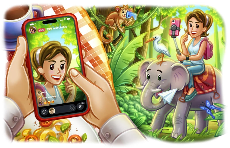 Telegram получил большое обновление: прямые эфиры, регулярные сообщения и аукционы подарков