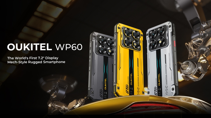 В России стартовали продажи защищённых смартфонов Oukitel WP58 Pro, WP60 и WP62 с ёмкими батареями и дизайном в стиле киберпанка