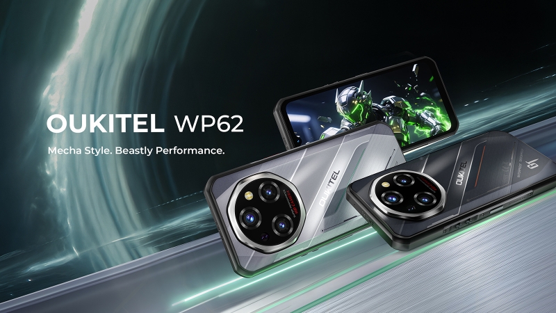 В России стартовали продажи защищённых смартфонов Oukitel WP58 Pro, WP60 и WP62 с ёмкими батареями и дизайном в стиле киберпанка