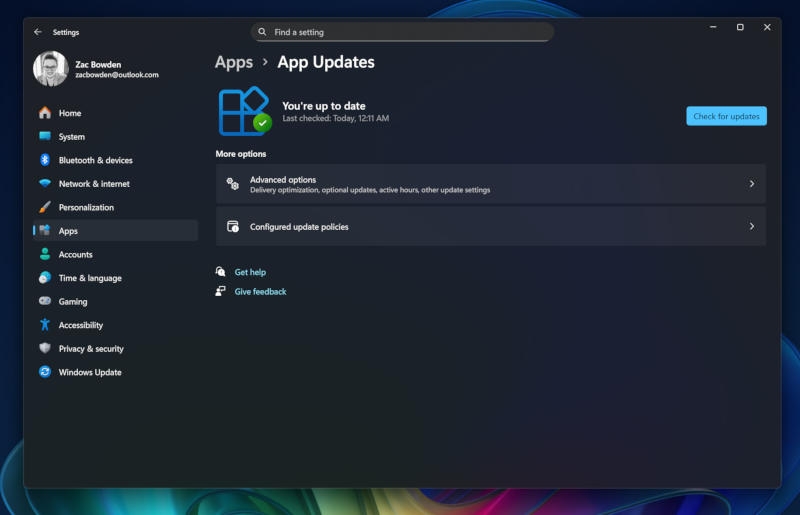 В Windows 11 появилось централизованное управление обновлениями приложений