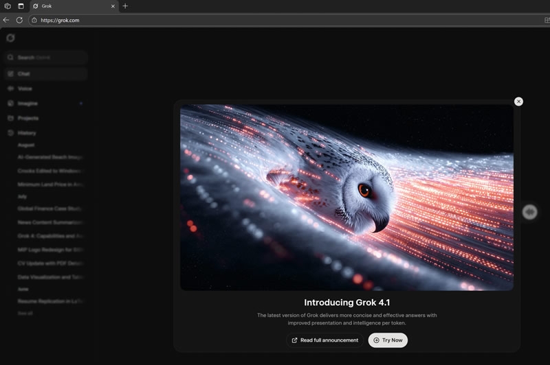 xAI выпустила Grok 4.1 &mdash; ИИ-модель заняла первое место в независимых тестах LMArena