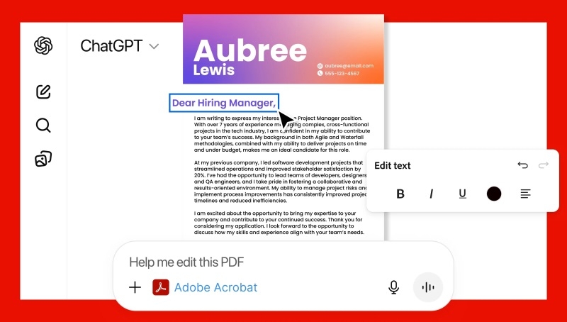 ChatGPT научился бесплатно редактировать фото в Photoshop и файлы PDF в Acrobat