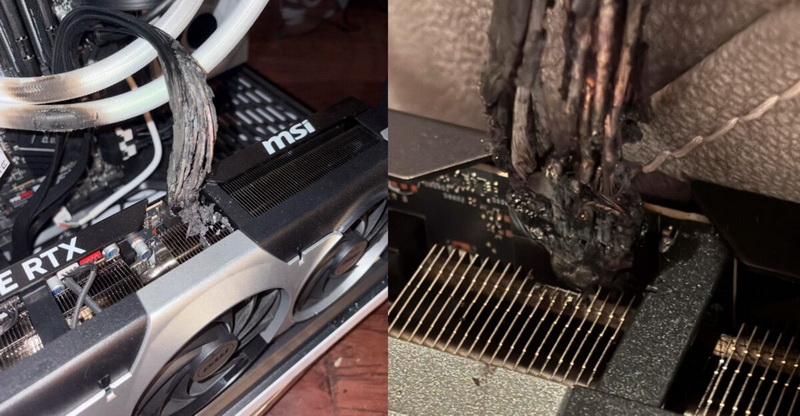 Ещё одна GeForce RTX 5090 получила значительные повреждения из-за возгорания разъёма питания 12V-2&times;6