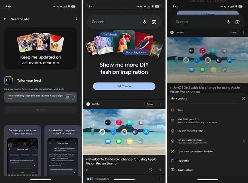 Google научила Discover слушаться пользователя &mdash; новостной ленте Android теперь можно сказать, что вам интересно