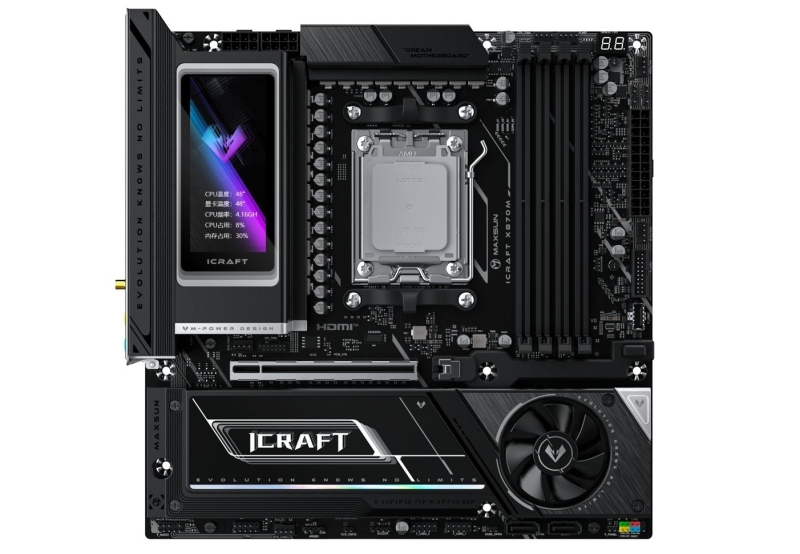 MaxSun представила компактную, но мощную плату MS-iCraft X870M для «будущих Ryzen» с мощностью до 400 Вт