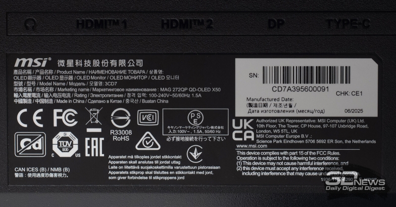 Обзор игрового OLED WQHD-монитора MSI MAG 272QP QD-OLED X50: облегченный болид