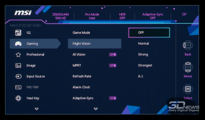 Обзор игрового OLED WQHD-монитора MSI MAG 272QP QD-OLED X50: облегченный болид