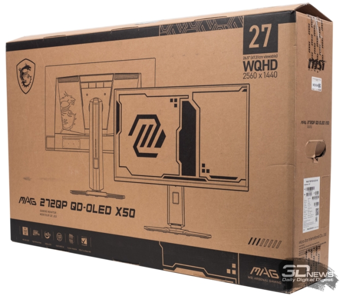 Обзор игрового OLED WQHD-монитора MSI MAG 272QP QD-OLED X50: облегченный болид