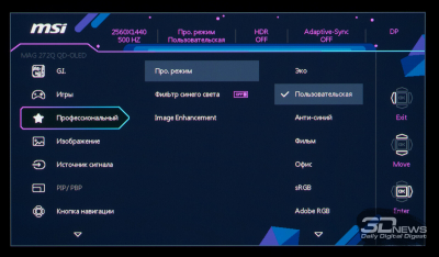 Обзор игрового OLED WQHD-монитора MSI MAG 272QP QD-OLED X50: облегченный болид