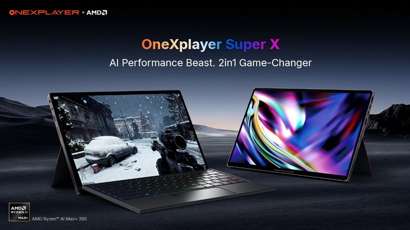 OneXPlayer представила Super X — геймерский гибрид планшета и ноутбука с Ryzen AI Max+ 395 и жидкостным охлаждением