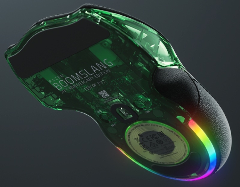 Razer переиздала культовую мышь Boomslang — теперь с кожаными кнопками и тиражом 1337 штук