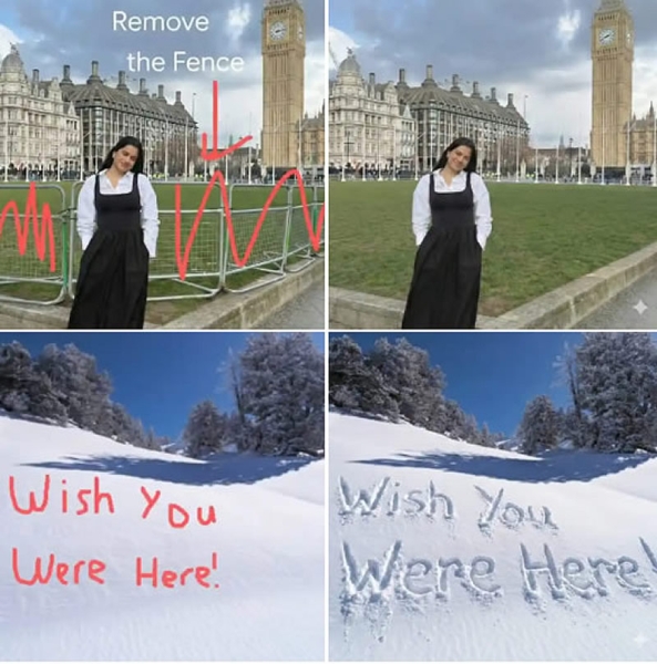 В Gemini теперь можно давать подсказки Nano Banana, рисуя прямо на изображениях