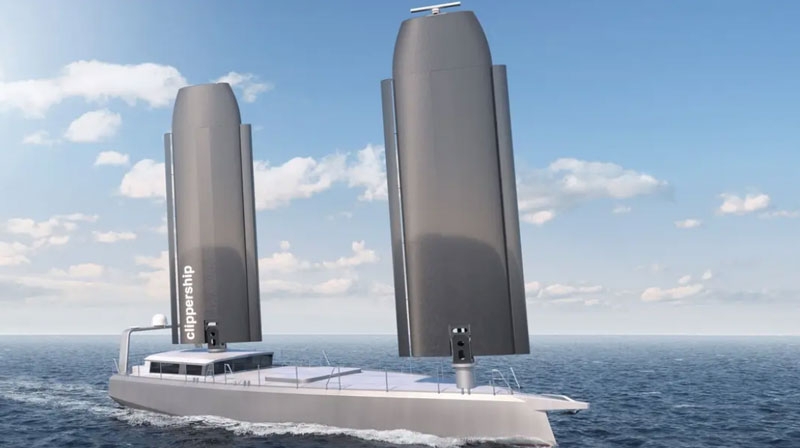 В США спроектировали беспилотный грузовой корабль с парусами-крыльями &mdash; через год его спустят на воду