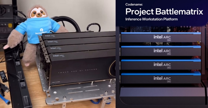 Вышел первый обзор ПК на двухчиповых ИИ-ускорителях Intel Arc Pro B60 &mdash; восемь GPU и 192 Гбайт&nbsp;GDDR6