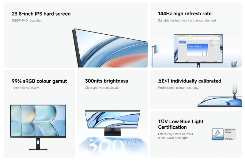 Xiaomi выпустила базовый 23,8-дюймовый монитор Monitor A24i 2026 с 1080p и 144 Гц