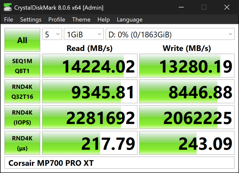 А вот и лучший PCIe 5.0 SSD в 2026 году: обзор Corsair MP700 Pro XT на контроллере Phison E28