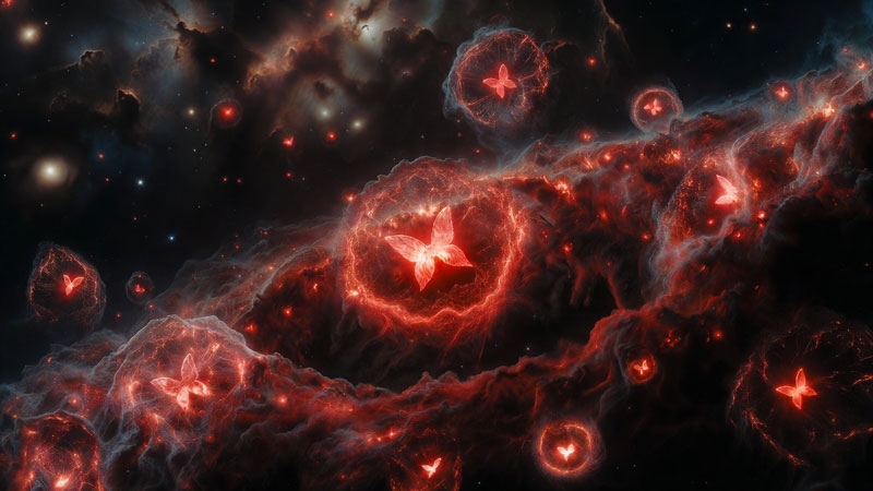 Астрономы разгадали тайну светящихся «маленьких красных точек» на заре Вселенной