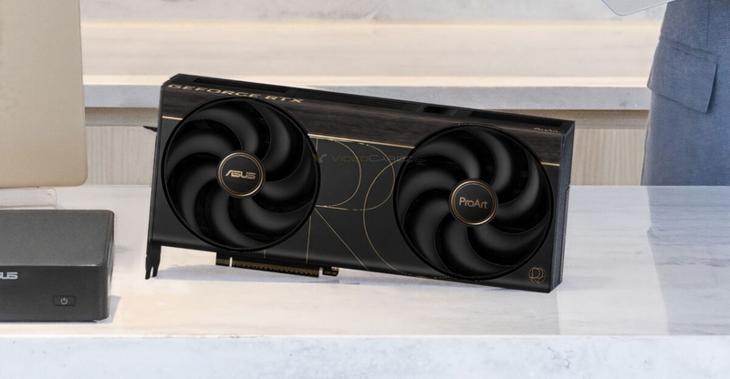 Asus показала флагманскую GeForce RTX 5090 ProArt с минималистичным дизайном и всего двумя вентиляторами