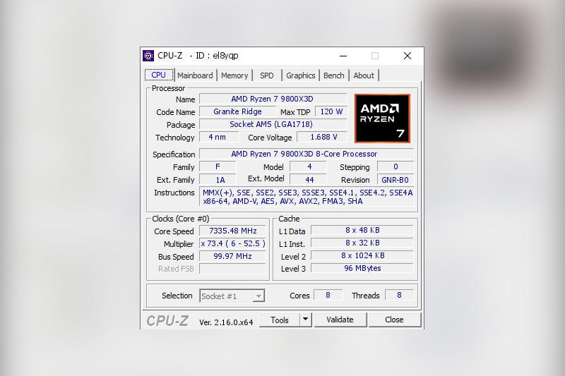 Colorful обновила мировой рекорд по разгону процессора AMD Ryzen 7 9800X3D &mdash; теперь 7335,48 МГц