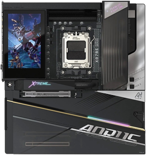 Gigabyte выпустила флагманскую плату X870E Aorus Xtreme X3D AI Top с большим экраном и ценой $1100