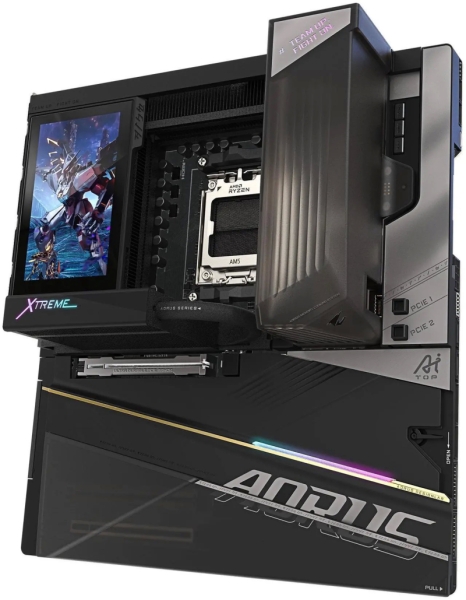 Gigabyte выпустила флагманскую плату X870E Aorus Xtreme X3D AI Top с большим экраном и ценой $1100