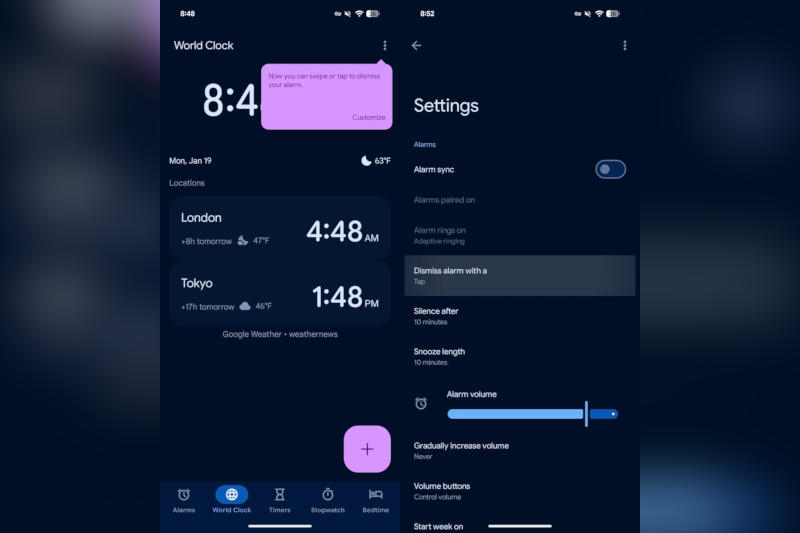Google вернула одну из популярных функций в стандартные часы на Android — будильник снова отключается свайпом