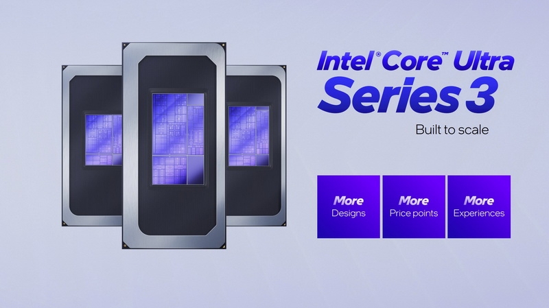 Intel представила мобильные 18-ангстремные процессоры Core Ultra Series 3